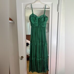 Aqua --Elegant Emerald Midi Dress